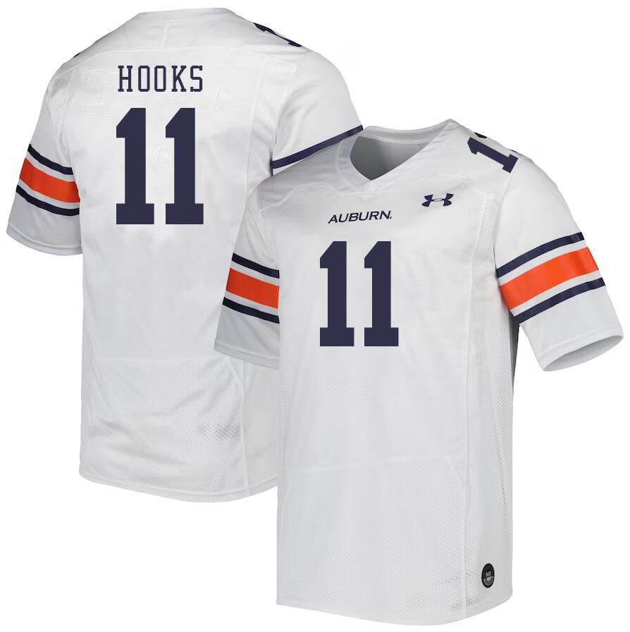Men #11 Shane Hooks Auburn Tigers College Football Jerseys Stitched Sale-White - Click Image to Close